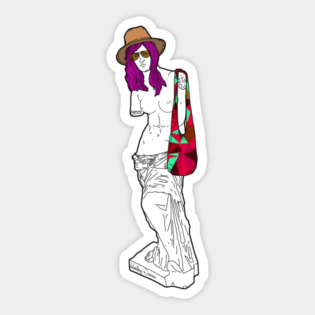 Venus De Milo Sticker by Harley Warren